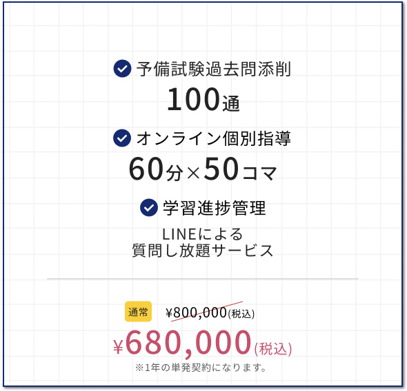 予備試験パッケージプラン